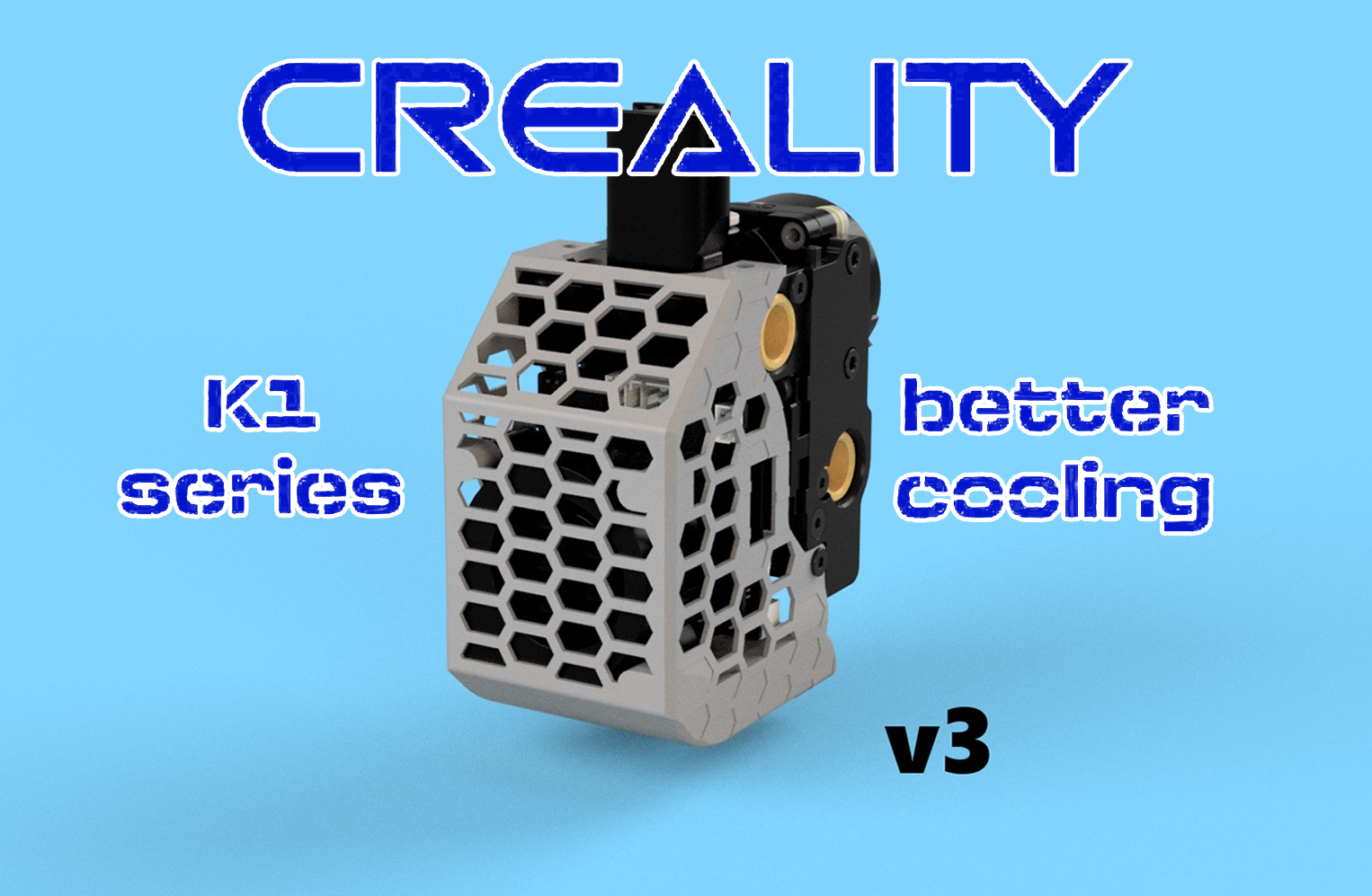 v3 High Performance Toolhead Cover for Creality K1 series (HoneyComb)