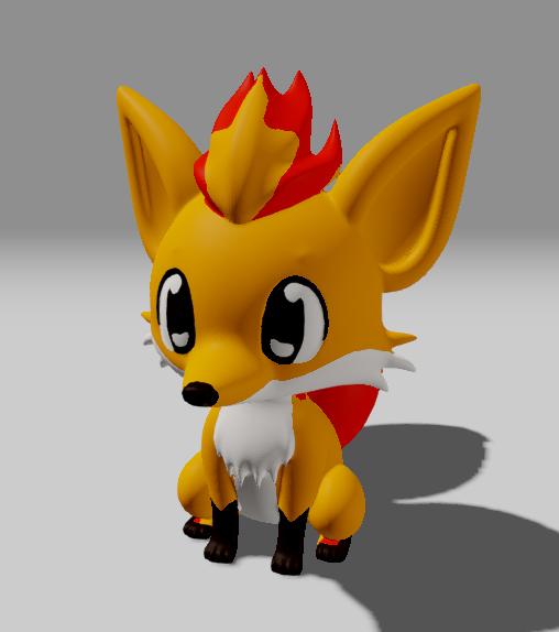 Cute fox in fire (Firefox) figurine - Mignon renard en feu (Firefox)