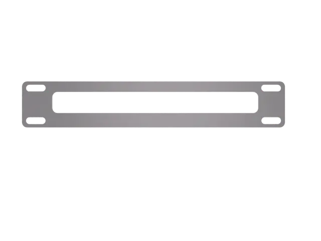 10″ Rack Cable Passthrough / Switch Front Plate – 1U, 2 & 4 Screw Versions