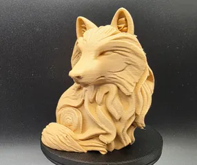 Carved Arctic Wolf Bust