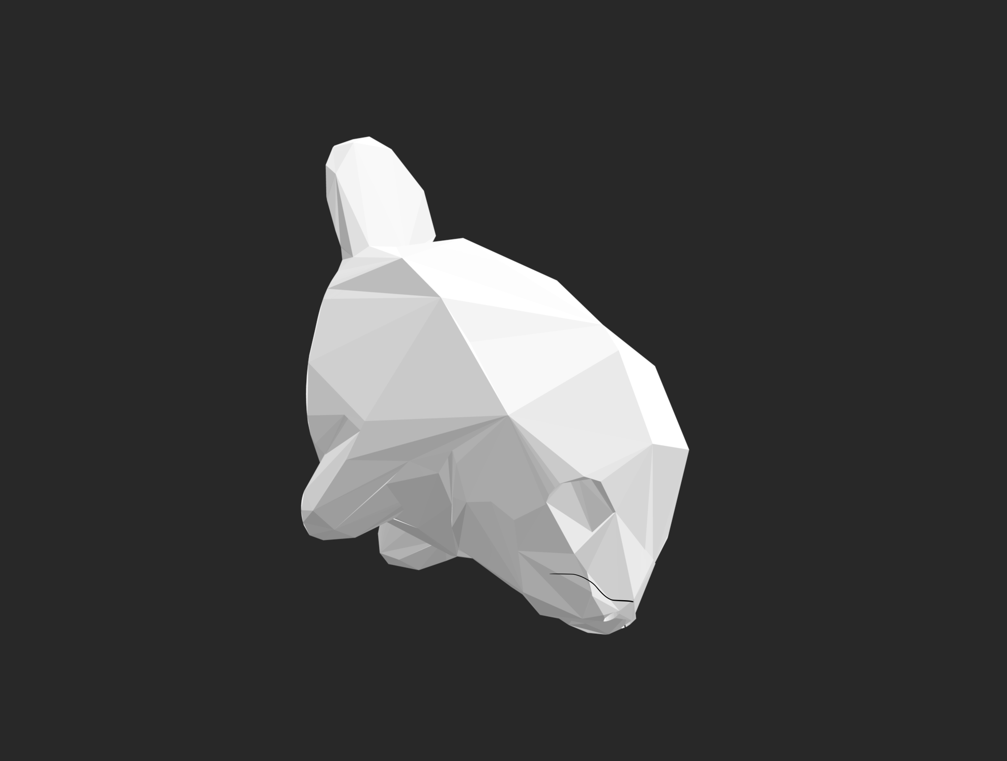 low poly manatee