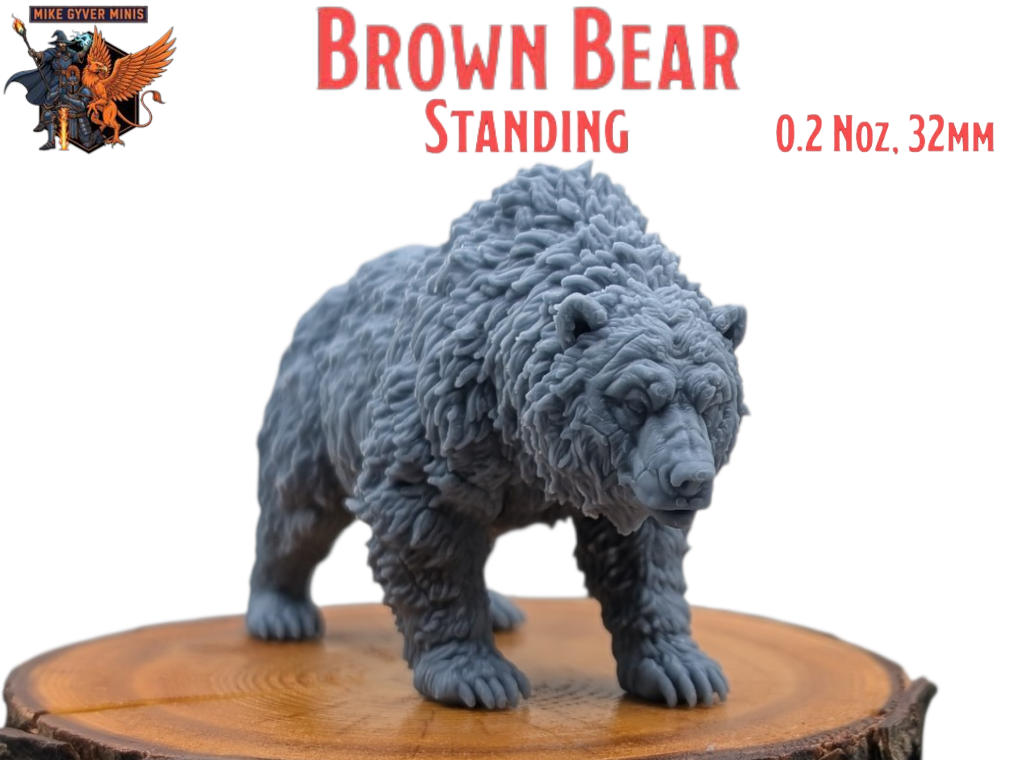 Brown Bear Standing - MGM Print-Ready Mini