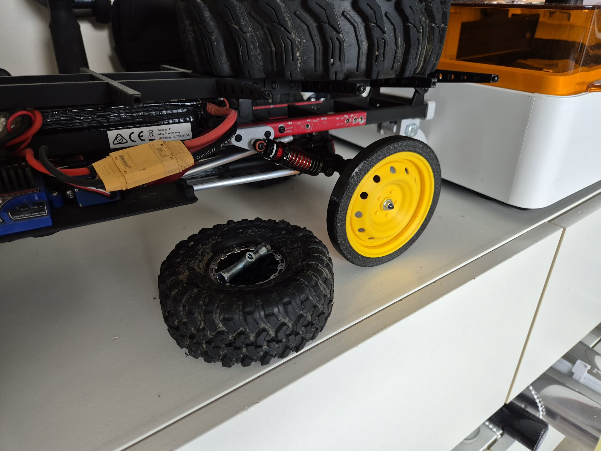Temporary wheel for trx4, scx10 and other rc cars
