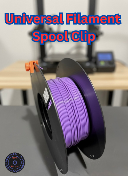 Universal Filament Spool Clip with Locking Screw (Fits All Spools!)