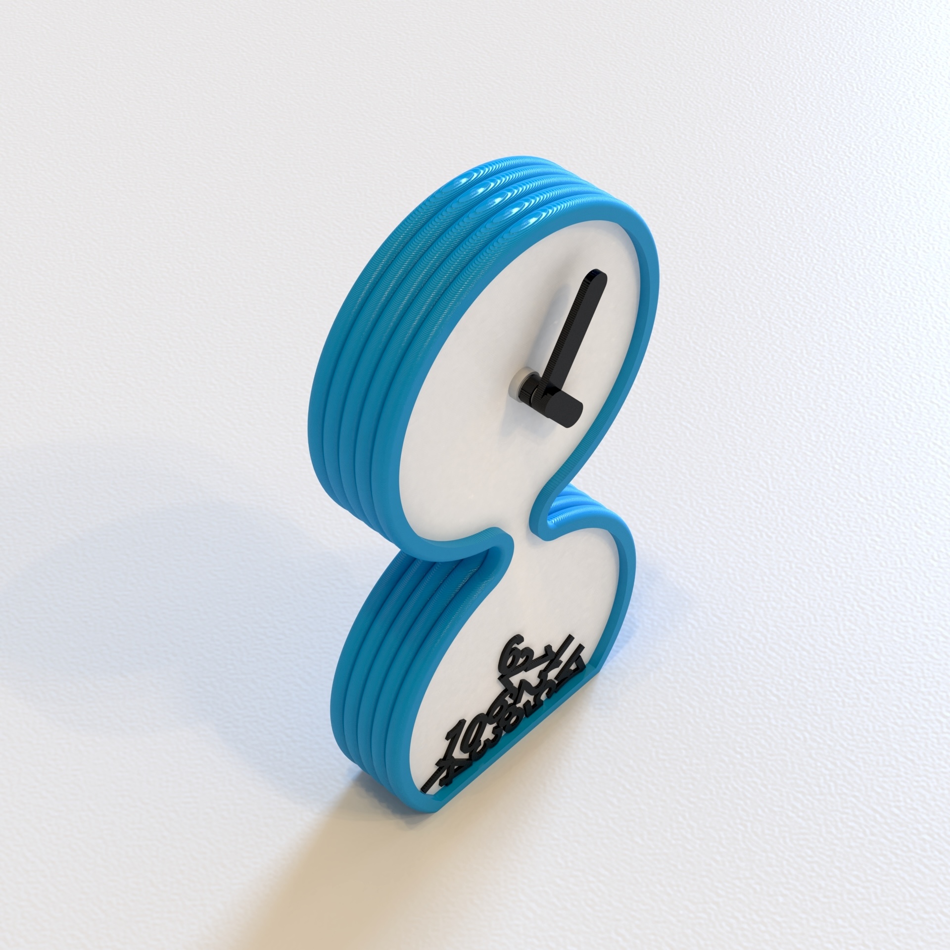 Miniatura 2 do modelo 3D Hourglass-shaped table clock