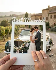Polaroid Photo Prop "Just Married"
