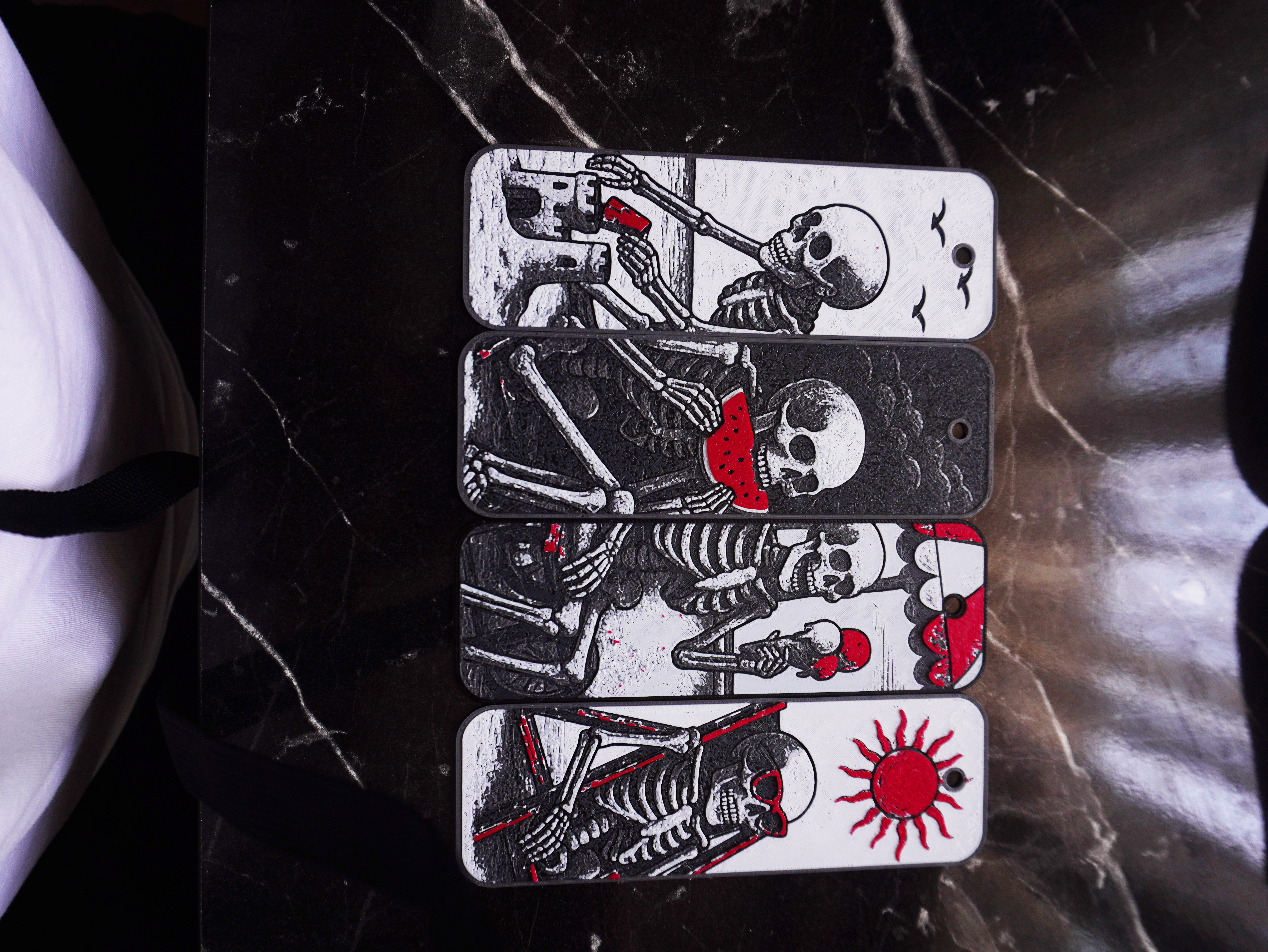 Summer Skeleton Bookmarks 2