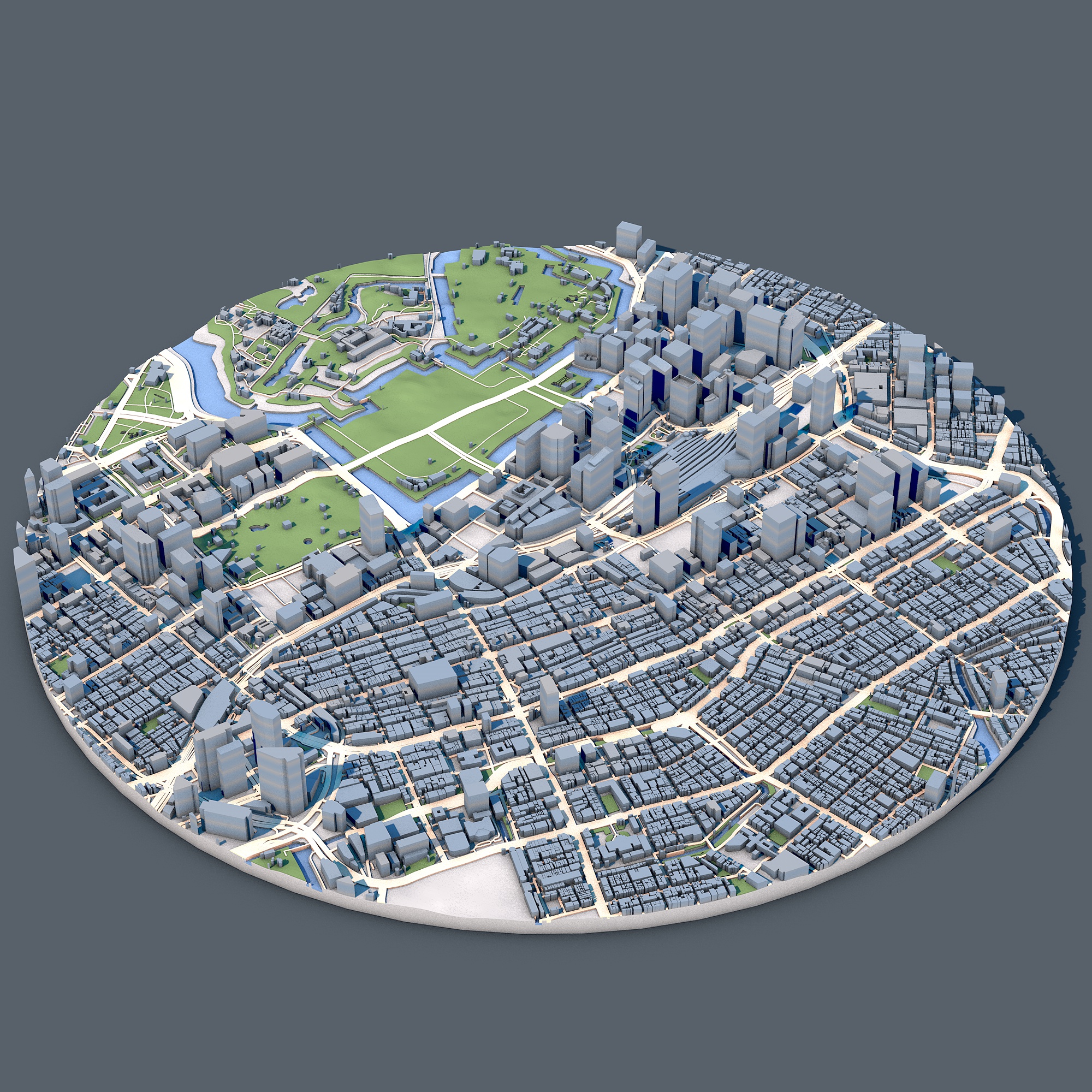 Tokyo Cityscape Japan 3D Model - Printable Urban Architecture