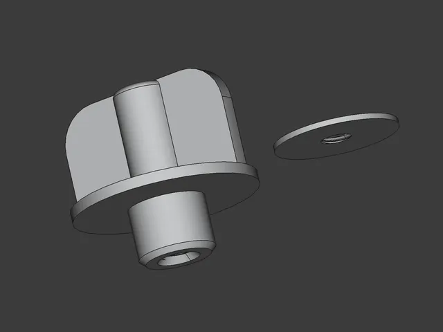 Toilet seat nut M6 #freecad
