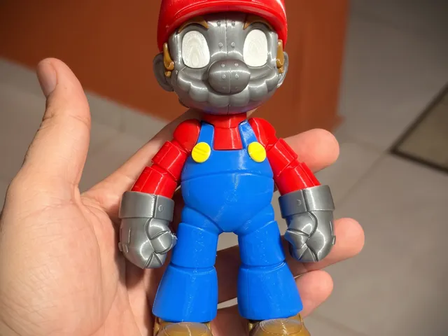 Mario Robot Fanart figure (no ams-multiparts/3mf)