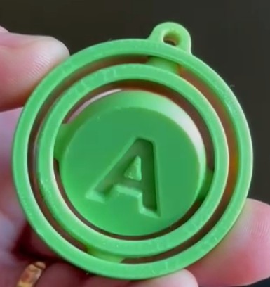 Alphabet Fidget Spinner – Letter A (Free Sample from Full A–Z + 0–9 Pack)