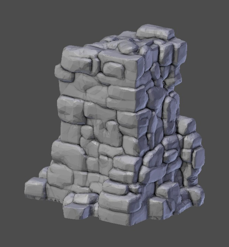Stone Pile Wargame Terrain Nosupport* FDMready
