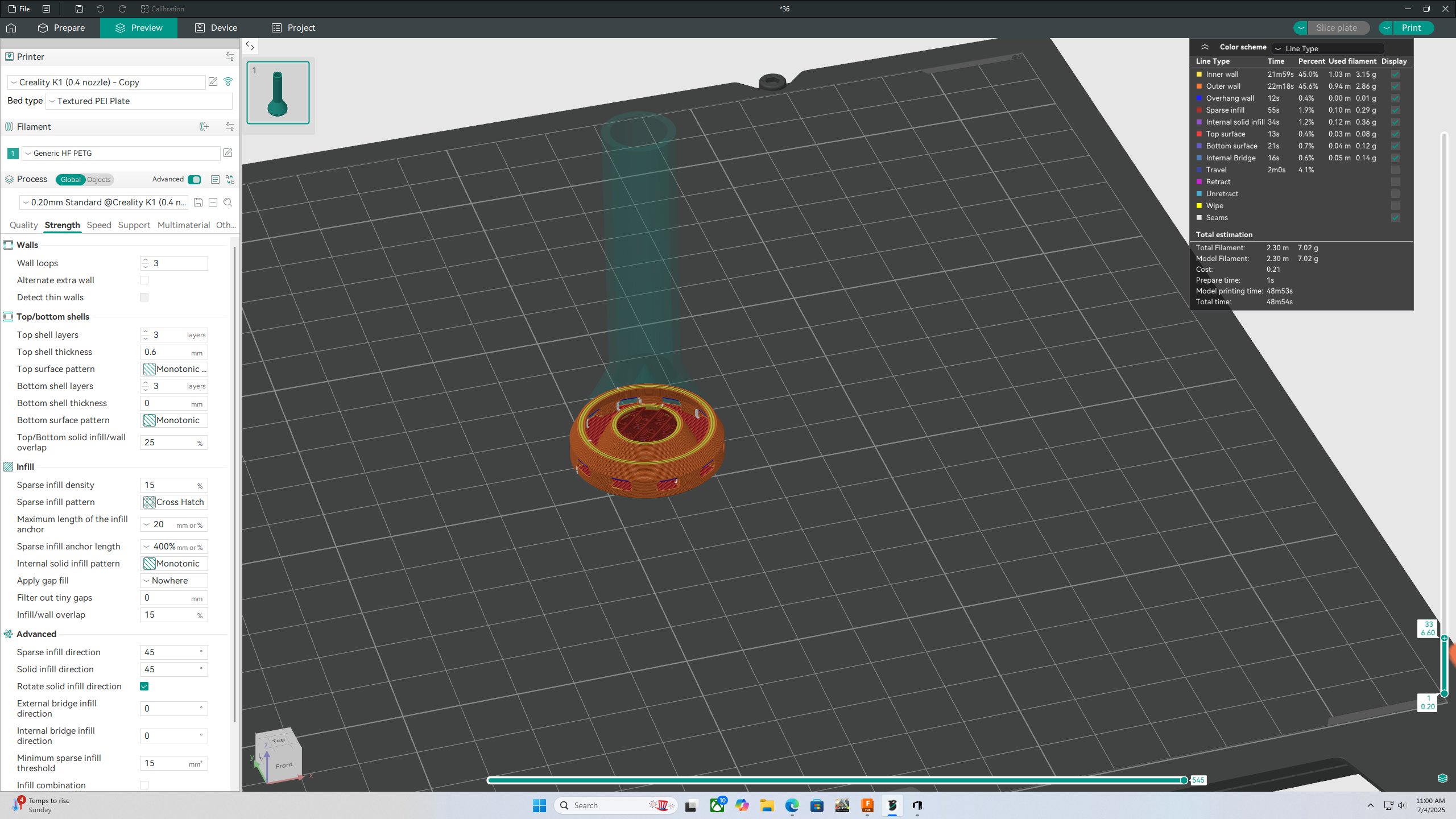 10 mm fountain with cone diverter