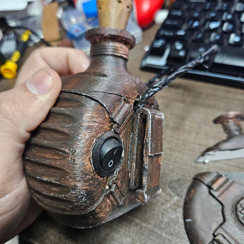 Druids steampunk wizard potion flask - Hollow Joystick cork by Pablo ...