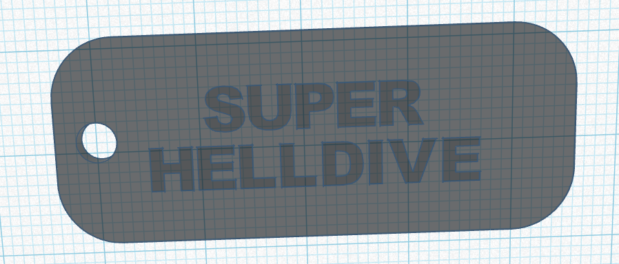 Miniatura 2 do modelo 3D Helldivers 2 SuperHelldive Tag KeyChain