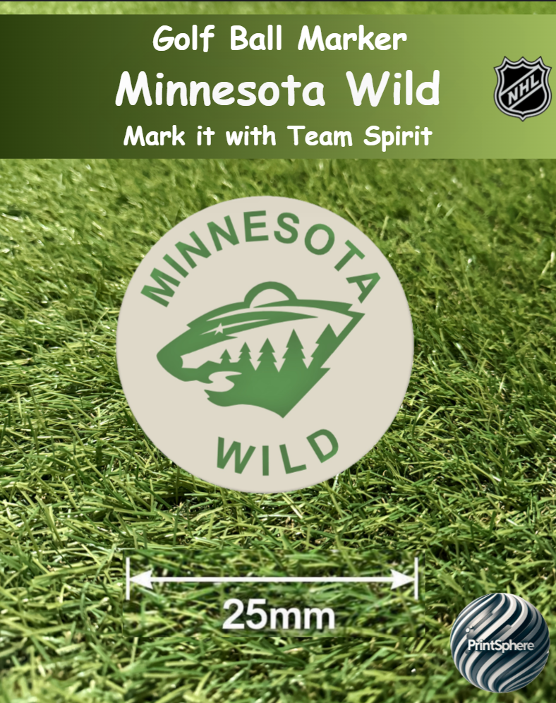Golf - Golf Ball Marker - NHL - Central - Minnesota Wild