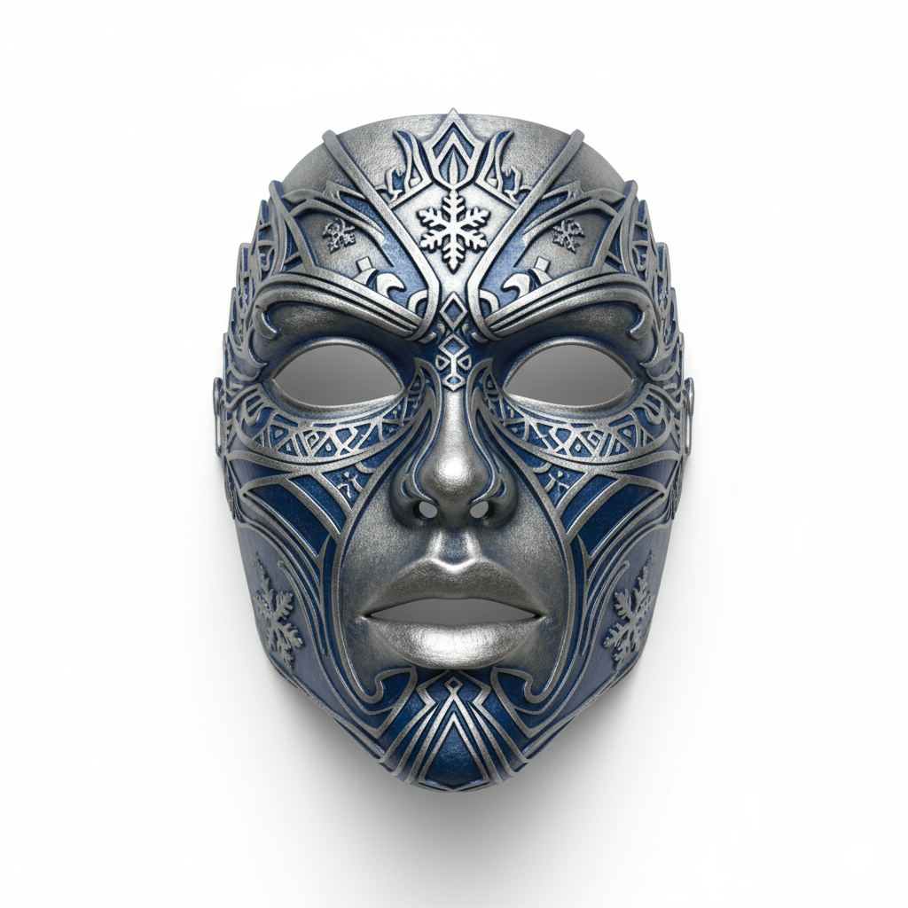 Frostborn Ice Monarch, mask, cosplay, wearable, costume, face, helmet