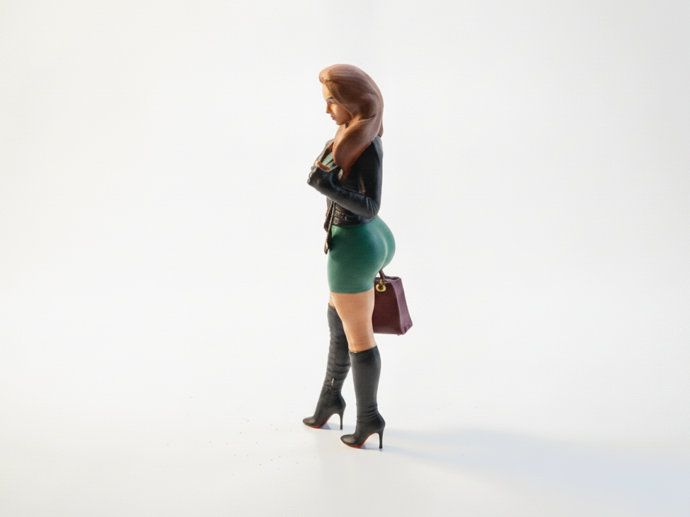 Handbag Babe Female Figure Statue 3D Printable