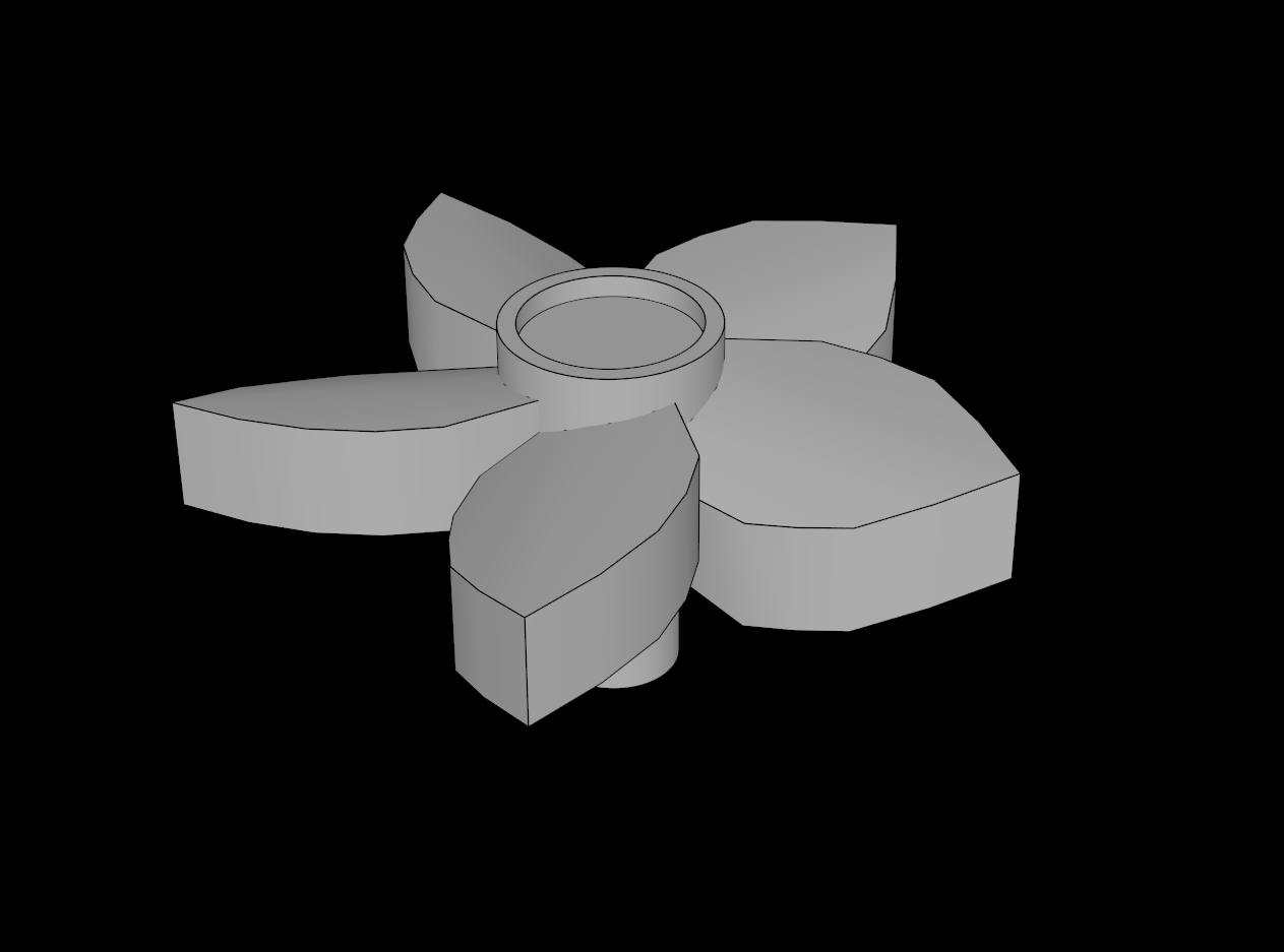 Lego Compatible (18853.dat) Plant Flower with  5 Pointed Petals with Pin