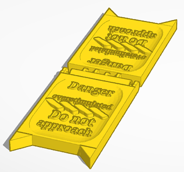 overstimulated floor sign