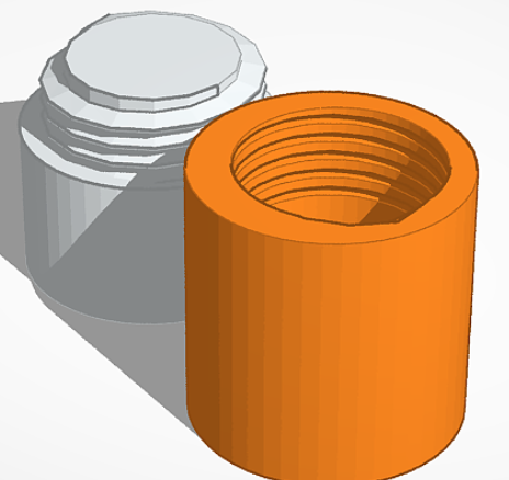 threaded geocache capsule
