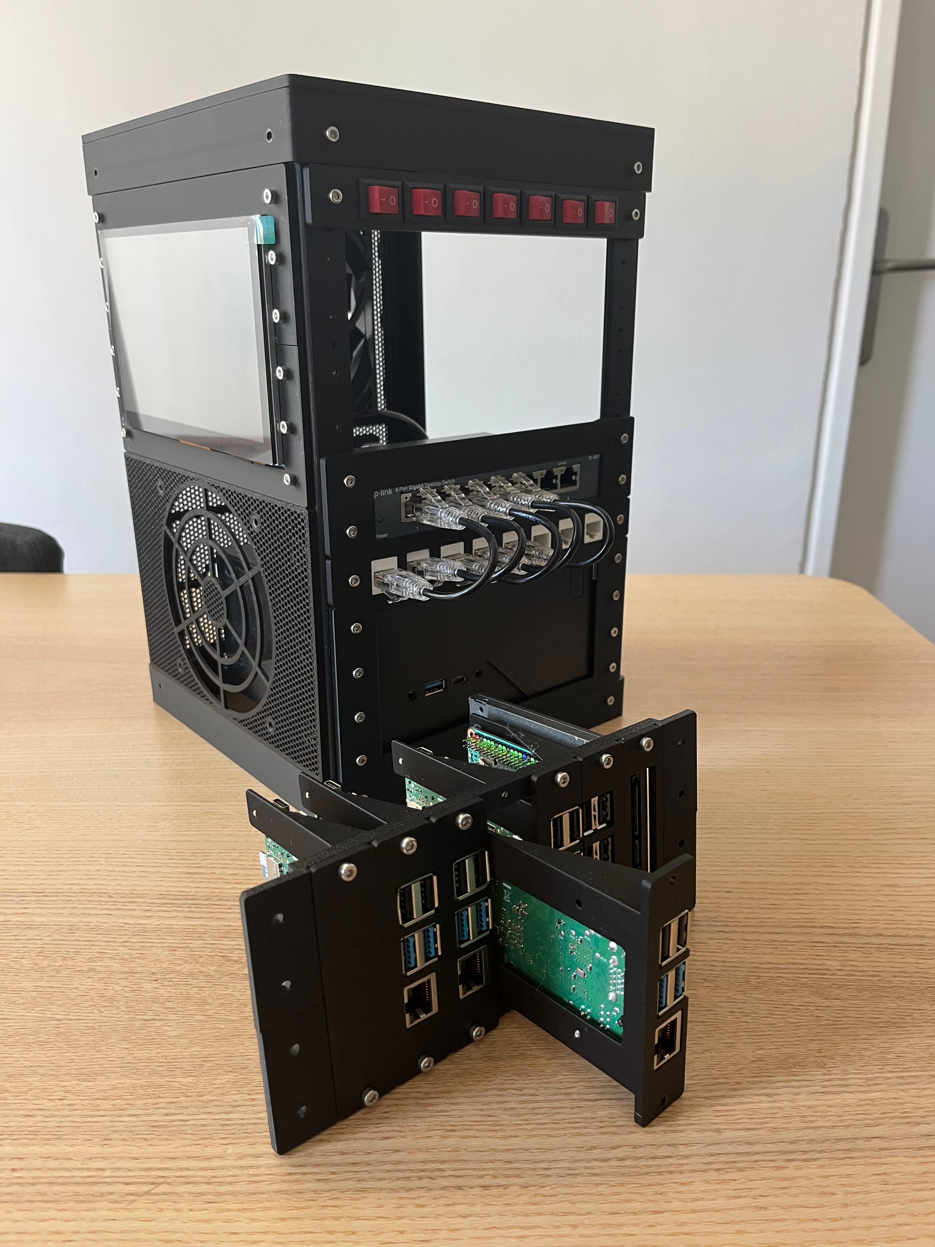 Miniatura 7 do modelo 3D Microlab 2 - Mini Modular Home Server Rack