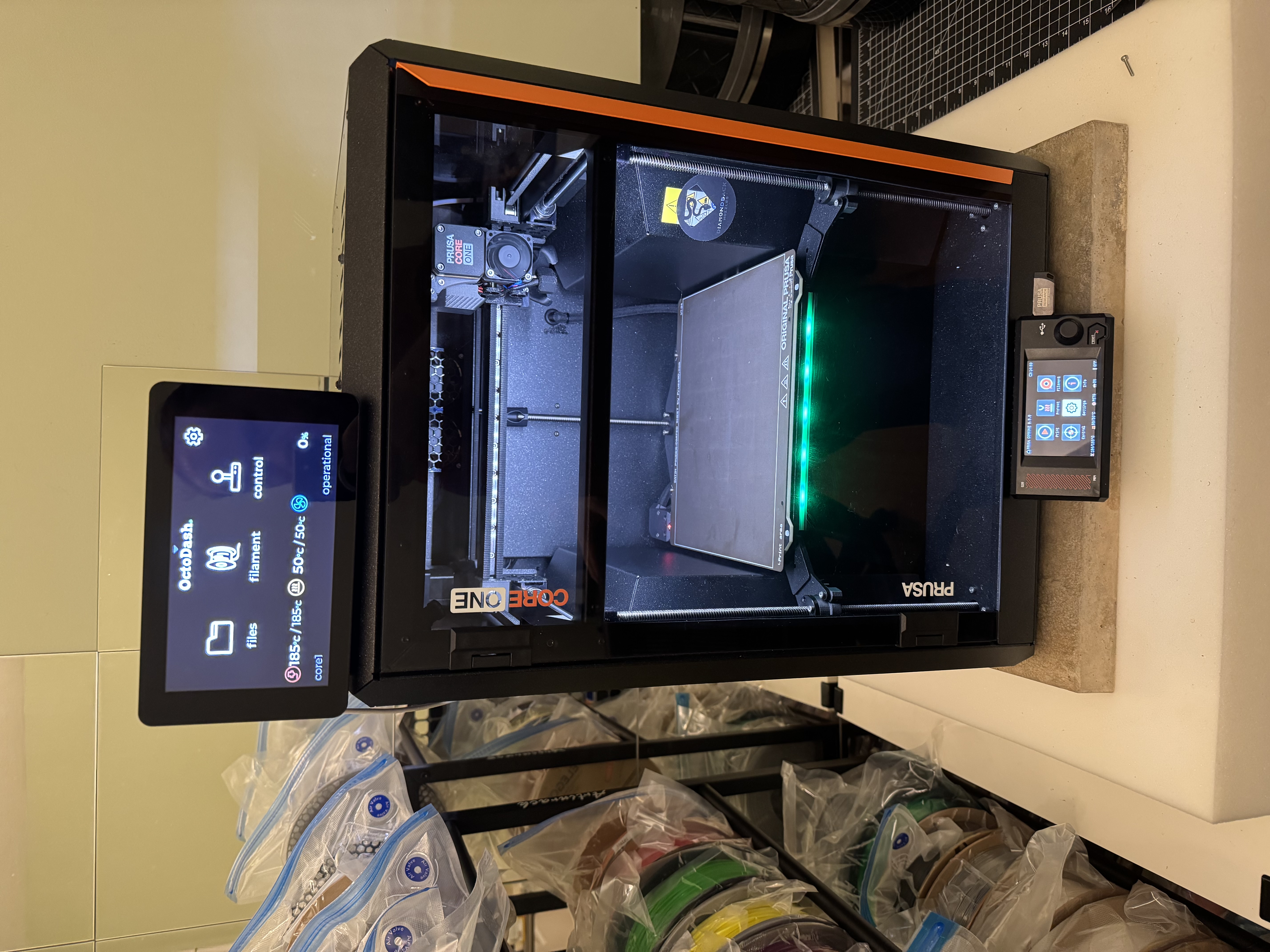Prusa Core One Raspberry Pi with Display Mount 3D model thumbnail