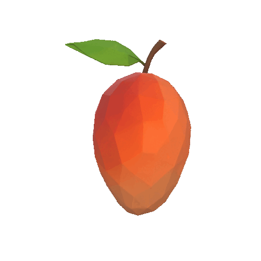 Low Poly Mango 3D Model — miniatura 2