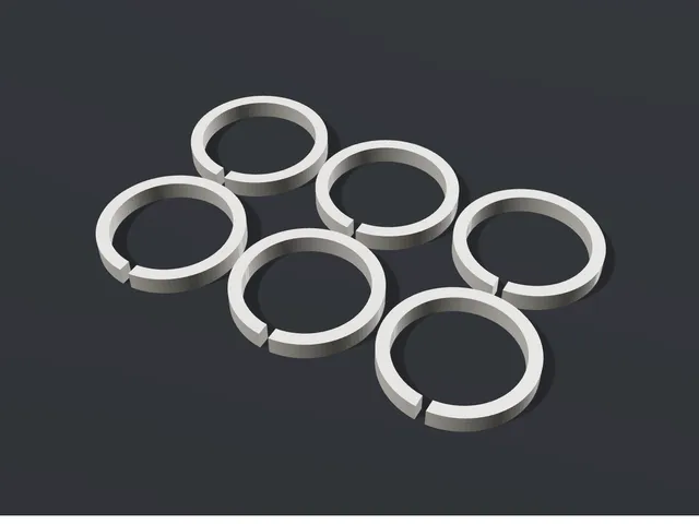 Shower Curtain Rings (6 per plate)