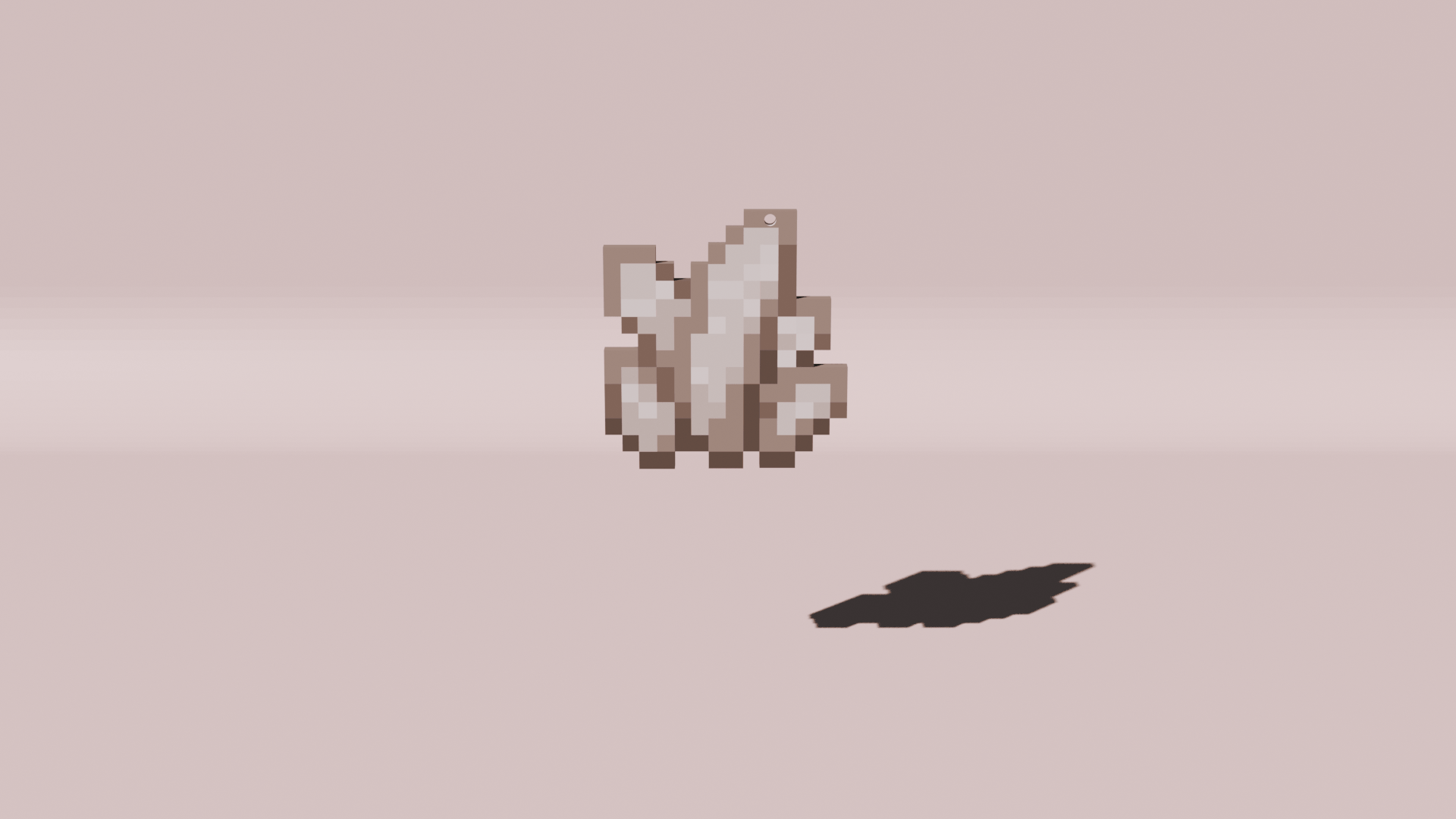 Minecraft Style Nether Quartz - Stylized Voxel 3D Model