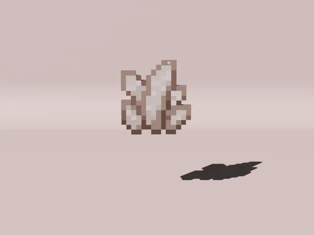 Minecraft Style Nether Quartz - Stylized Voxel 3D Model