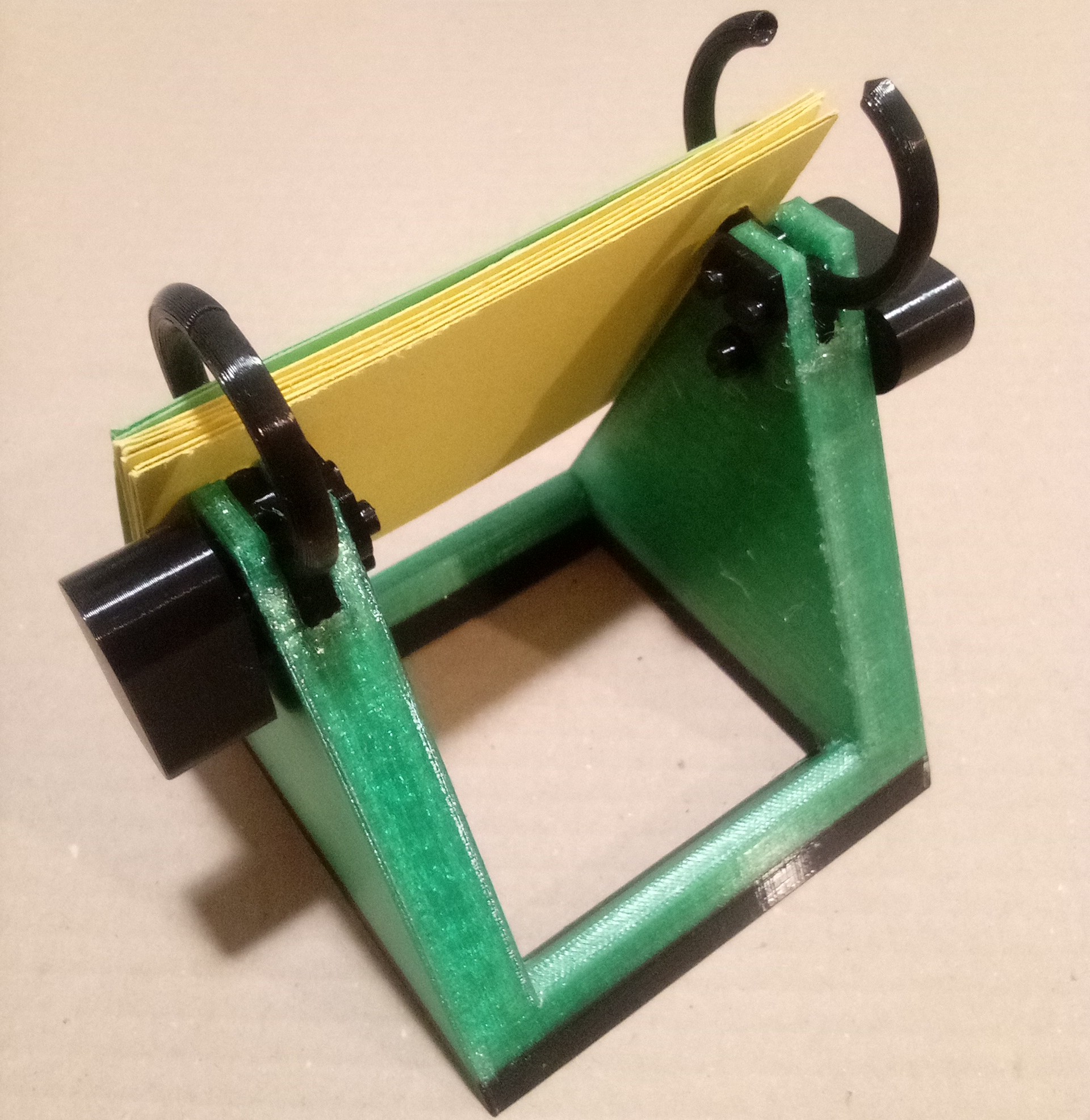 Stand with quick binder for index cards