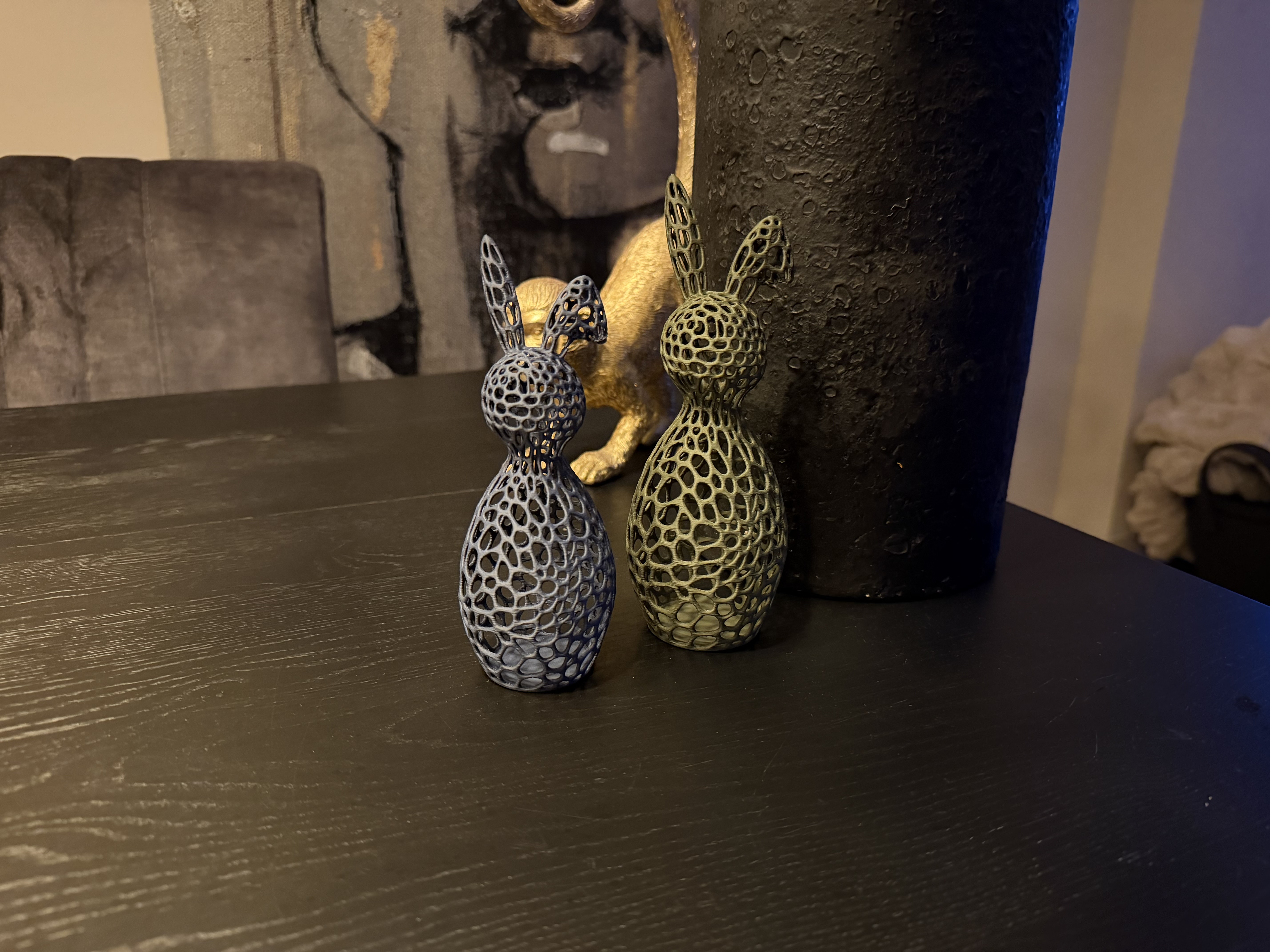 Eastern Bunny Folded Ear Voronoi