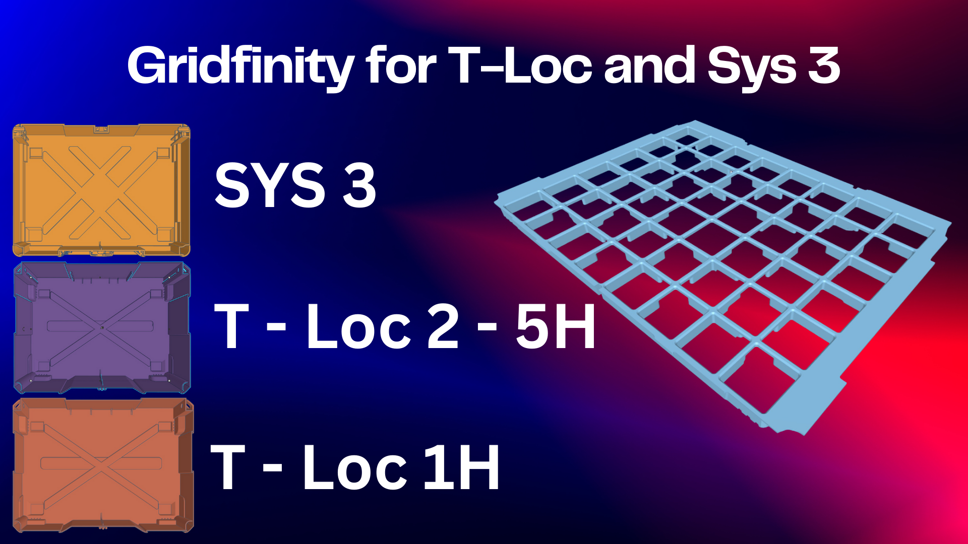 TESTED SEE COMENTS Gridfinity for T-Loc and Sys 3 Part