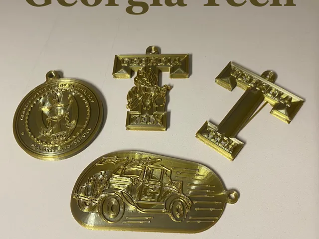 Georgia Tech Keychains and Coaster