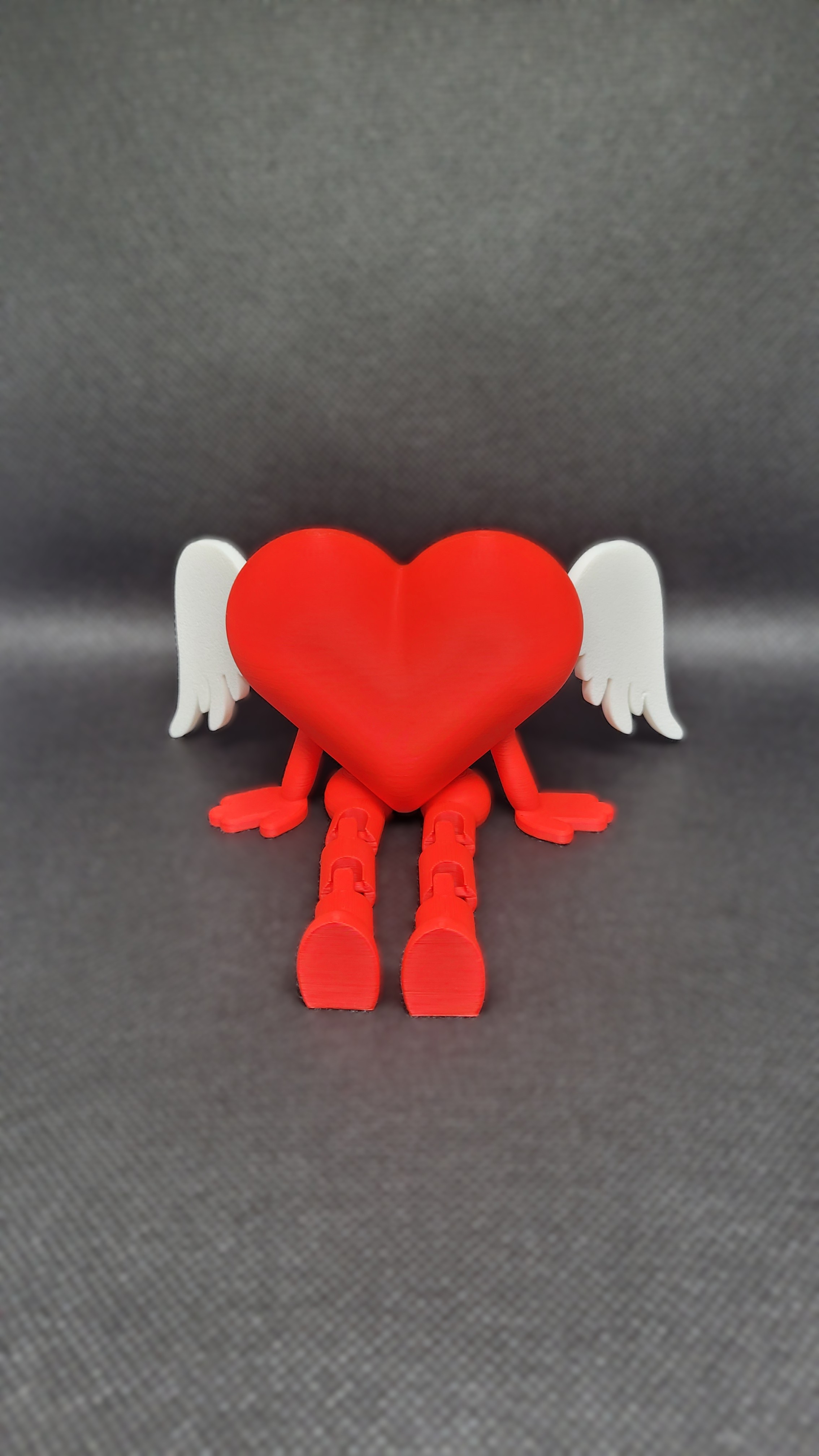Heart with angel wings, flexi legs Valentine's Day
