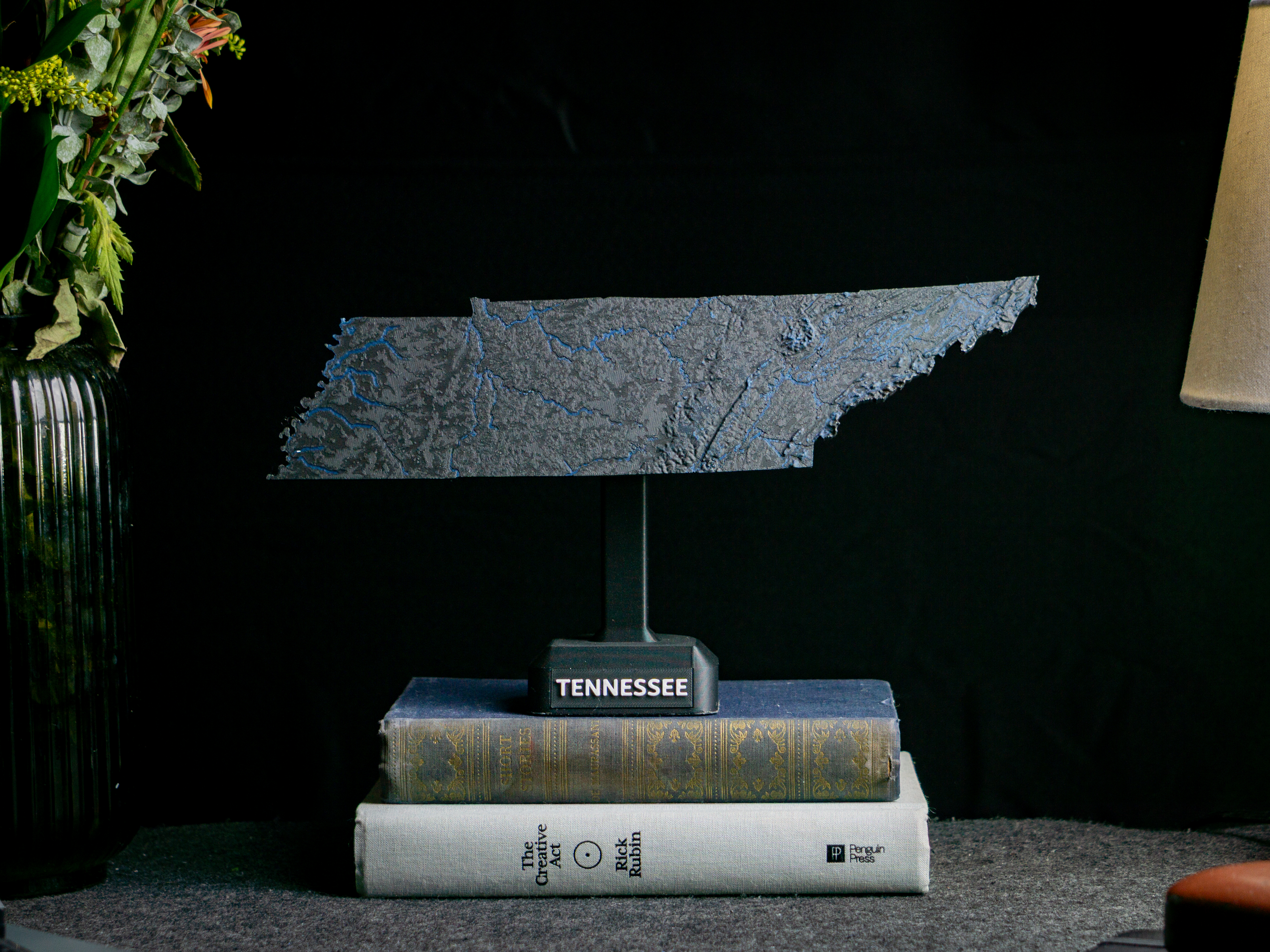 Tennessee, USA (TN) Topographic Map with Rivers