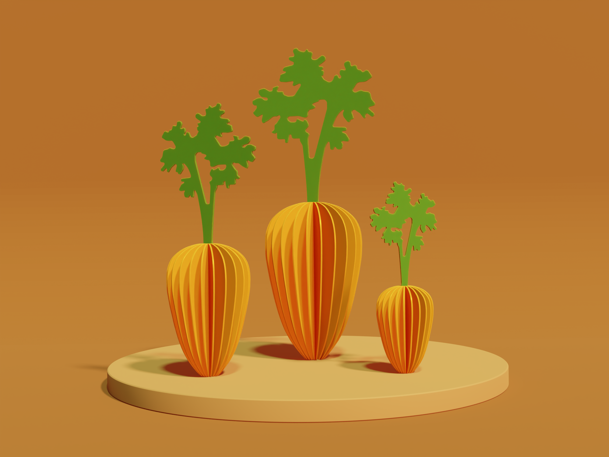 Carrot with Greens – Easter Decoration
