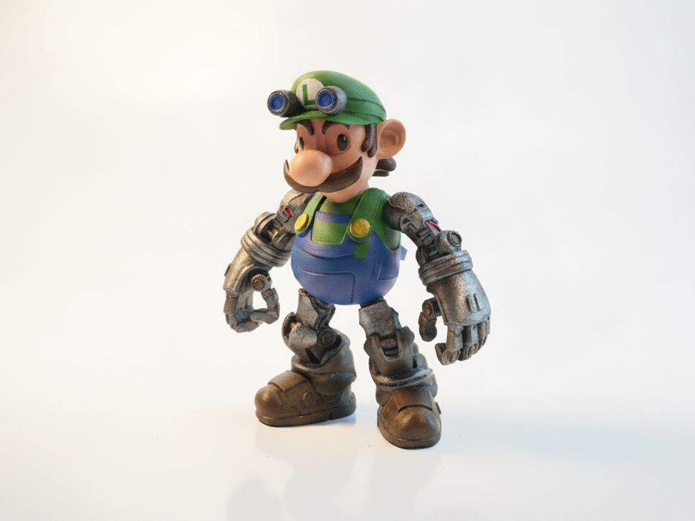 Robo Plumber Figurine Robotic Character 3D Printable