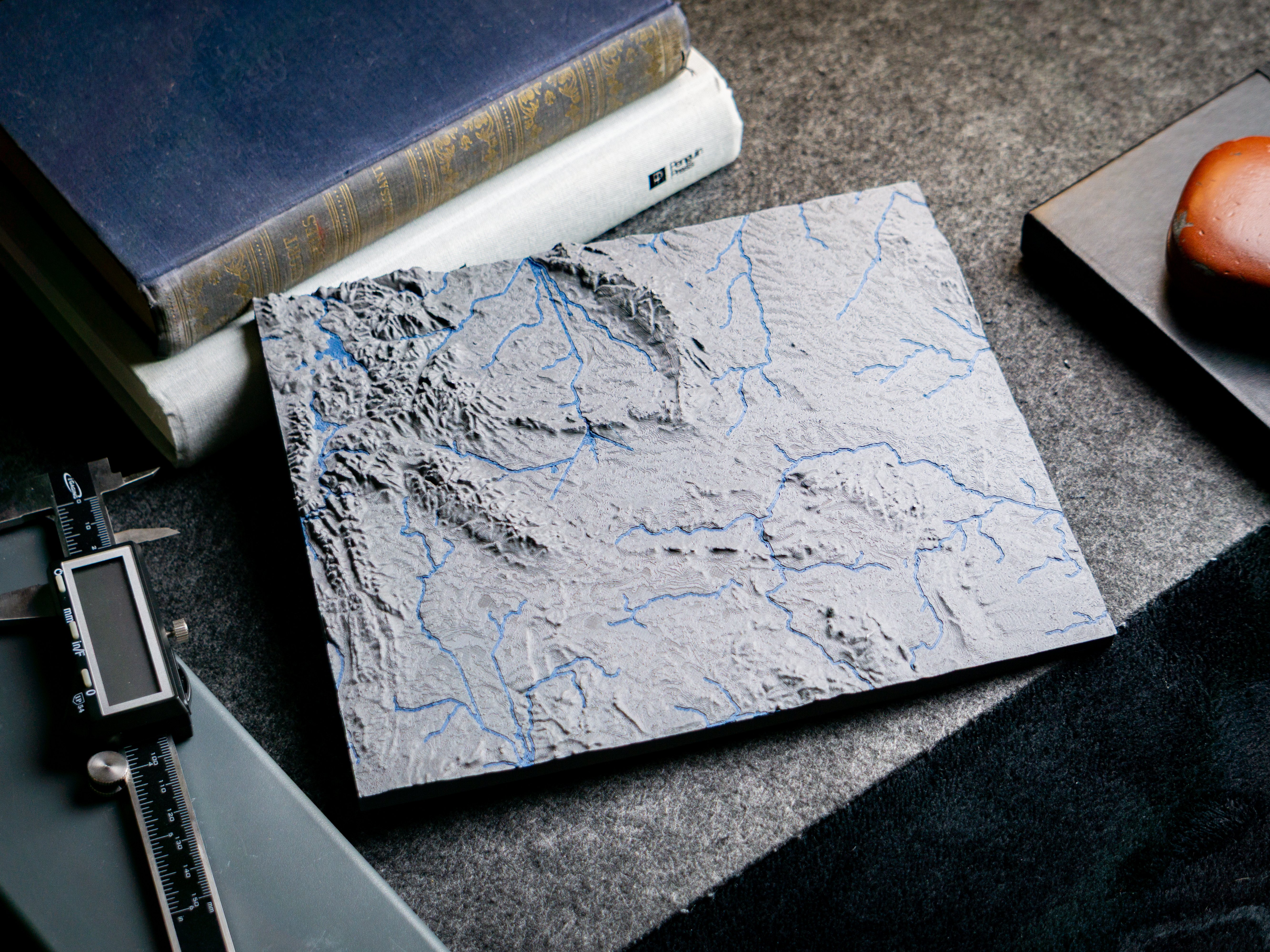 Wyoming, USA (WY) Topographic Map with Rivers