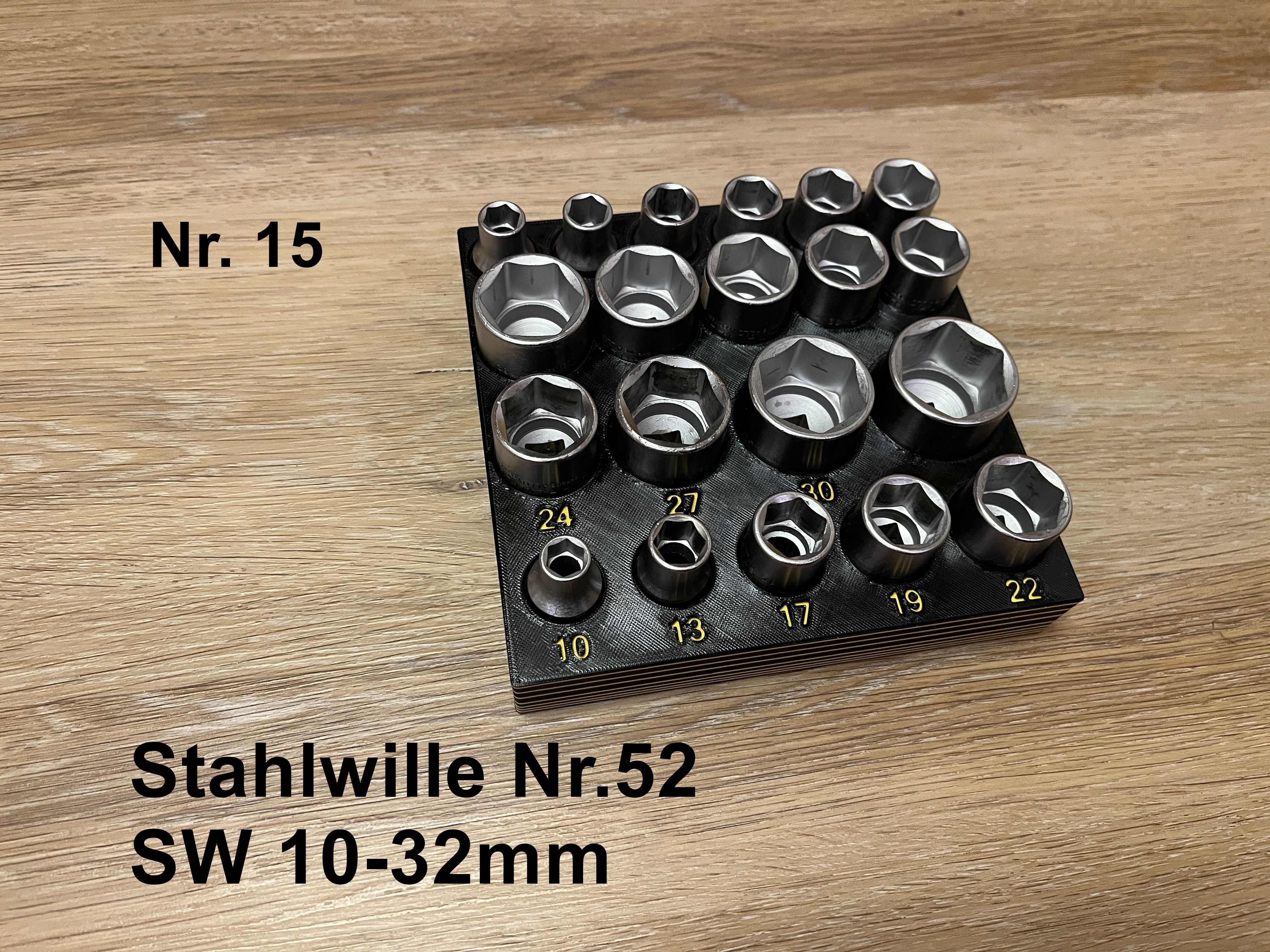 Stahlwille Schubladen-Einsatz für 1/2" 6kt Stecknüsse - 10-32mm