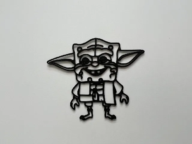 Yoda Wall Art #9 (Sponge Bob)