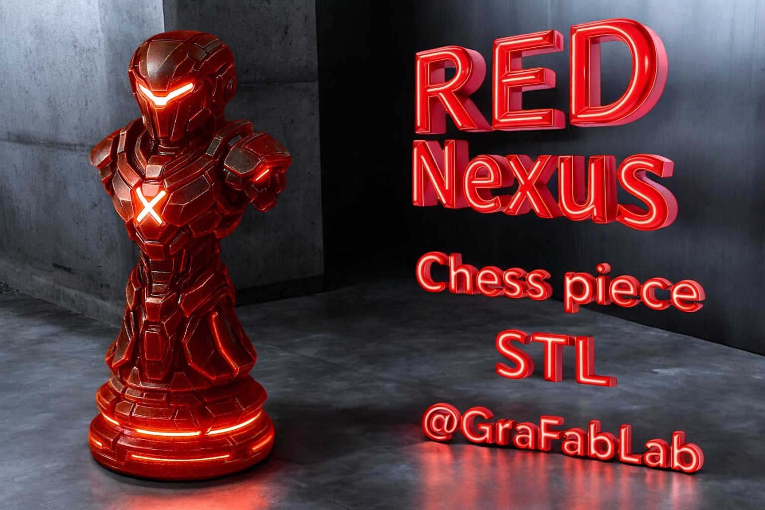 Red Nexus "King" - chess piece