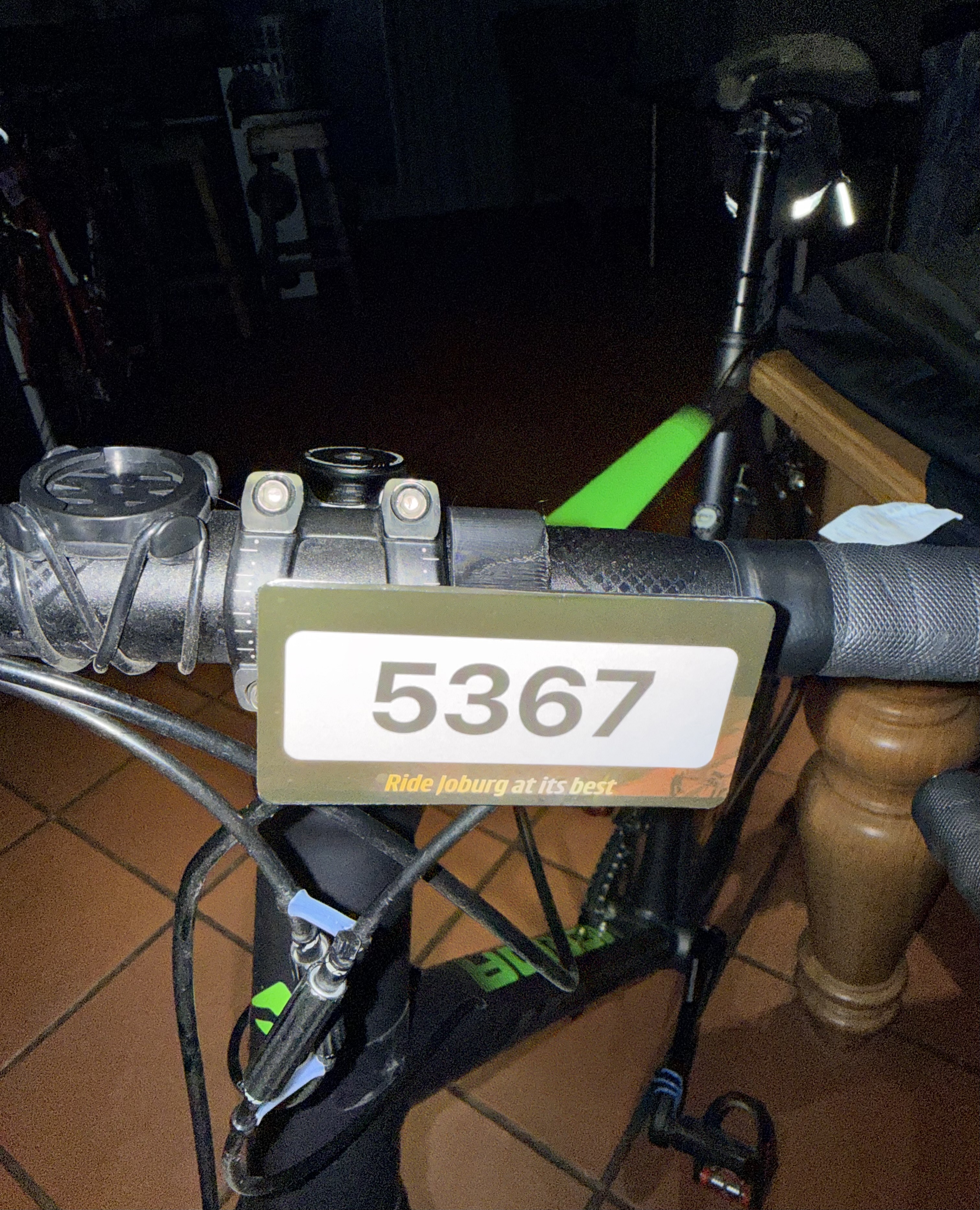Cycle race number sticker plate