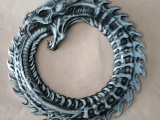 Dark Dragon Ouroboros - Wall Sculpture
