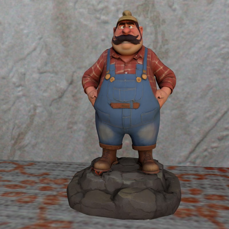DND NPC Nosupport FDM Turkish Farmer on Base Easyprint Supportfree Figurine