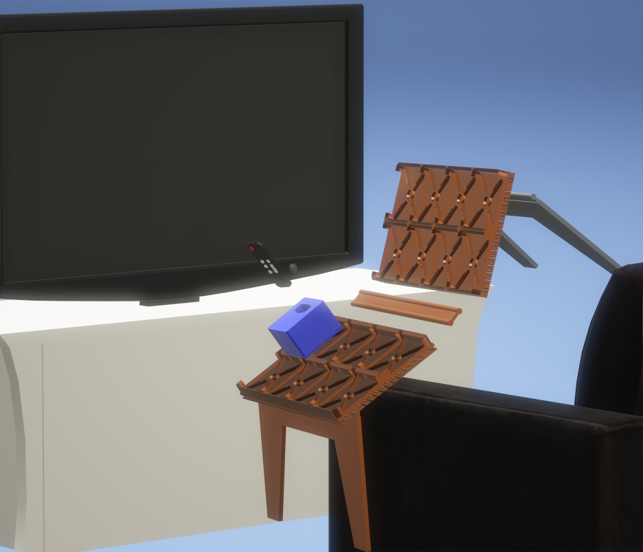Gridfinity Couch armrest table [ fully adjustable! ] — miniatura 2