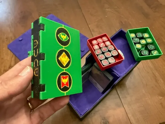 Card Box designed to store Prescience and Secret Objective card decks from the board game Dune - War for Arrakis