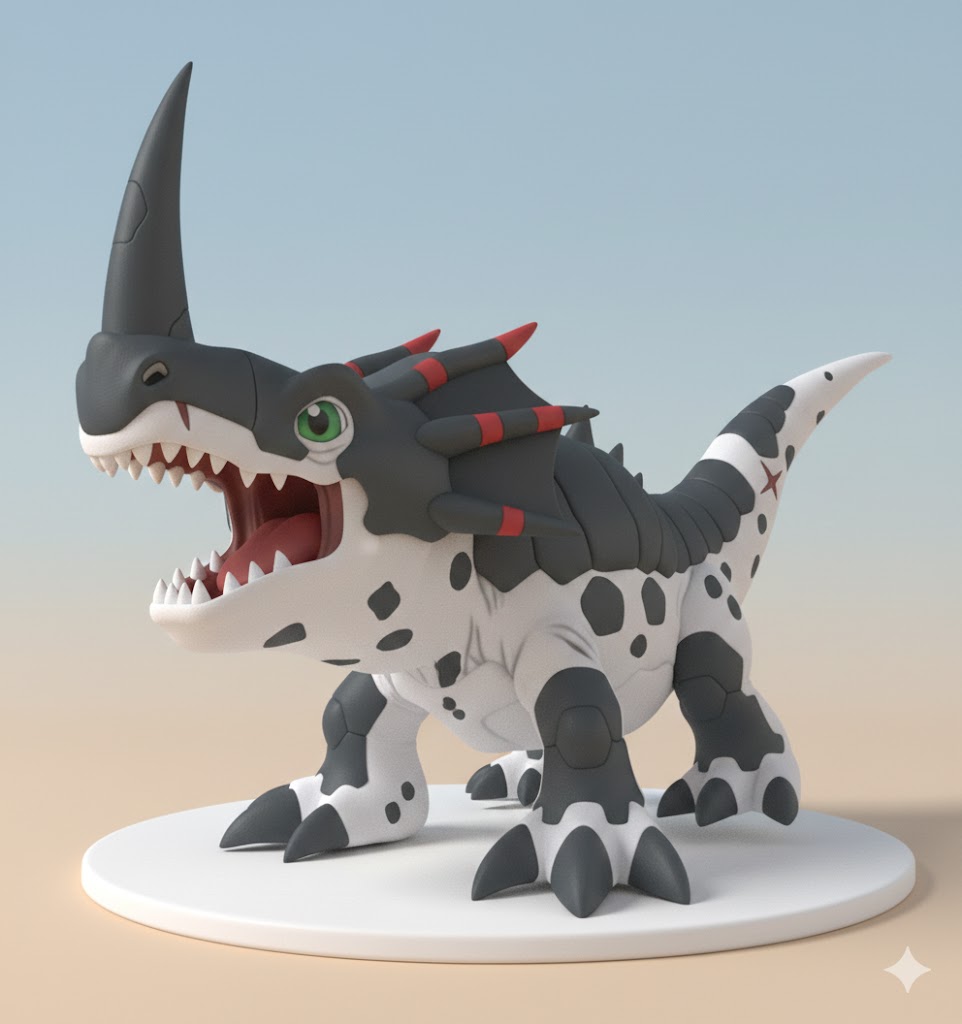 Monochromon Digimon Creature Model