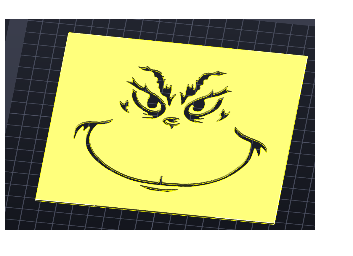 Grinch face stencil from grinch_face